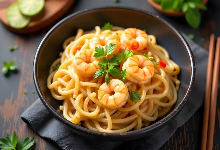 Shrimp and Vegetable Rice Noodles A Flavorful Dish